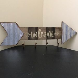 Wood and metal hanger